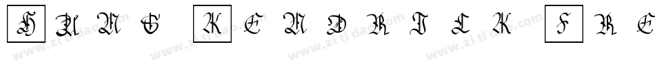 Hans Kendrick Free F字体转换